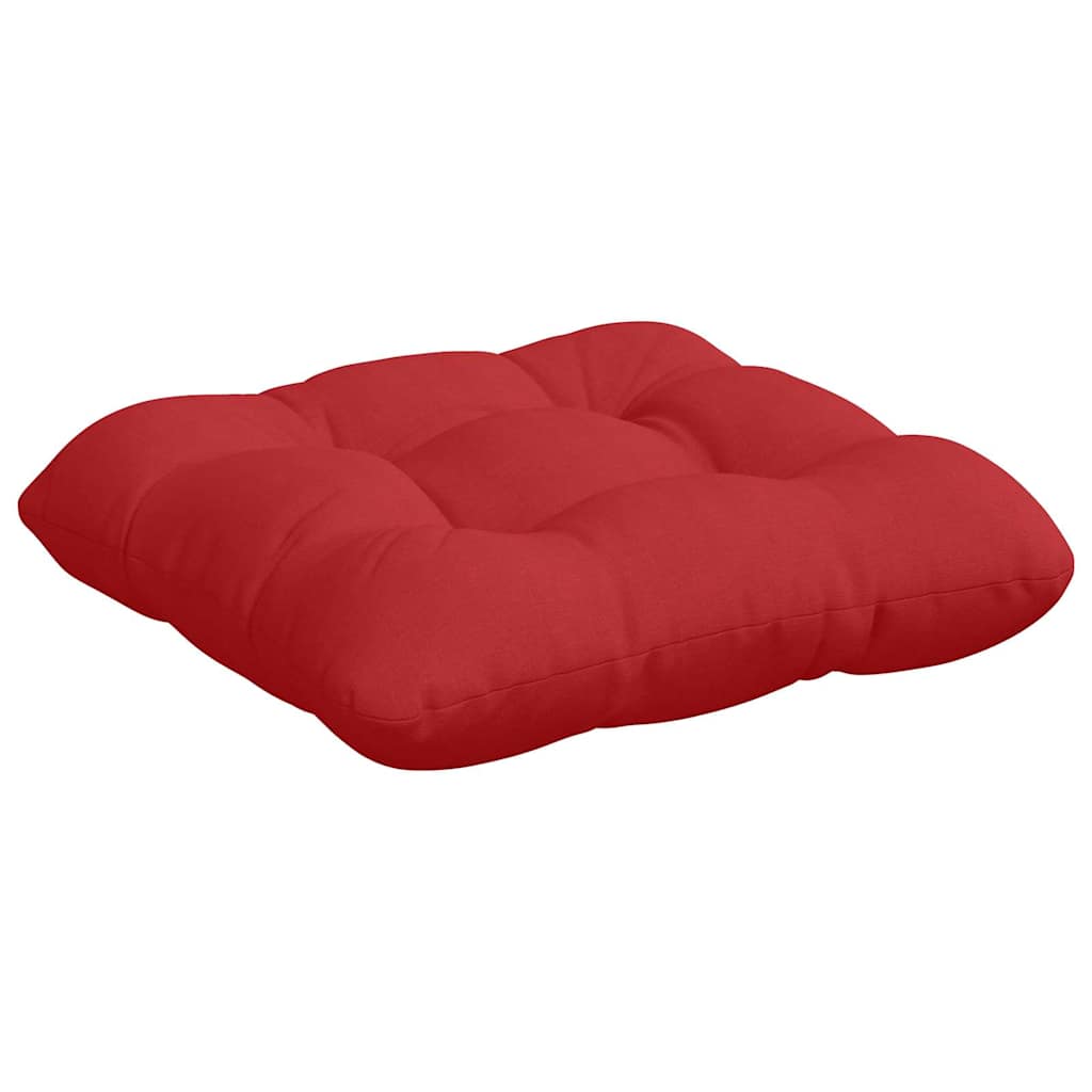 Seat Cushion Set 4 Pcs Red 40 X 40 X 12 Cm Fabric