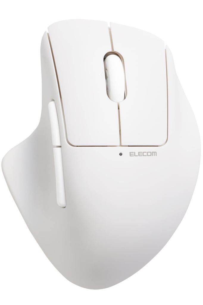 ELECOM SHELLPHA Wireless 5 Buttons Tilt Mouse, Bluetooth, Quiet, Antibacterial, + Wheel, White, M-SH30BBSKWH