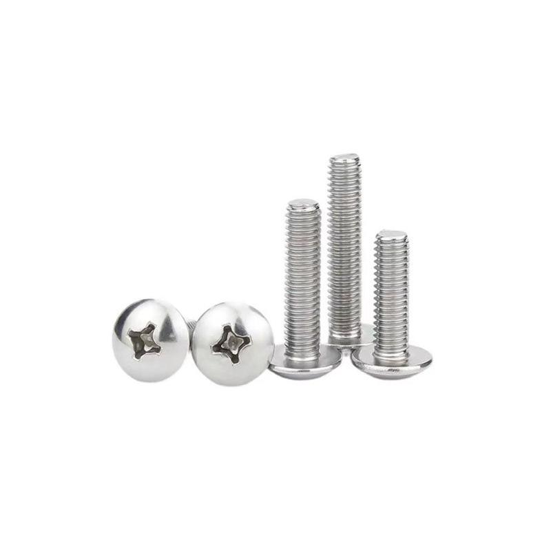White Zinc M3-M6 Phillips Flat Head, Pan Head, and Mushroom Head Machine Screws