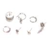 New Accessories Dream Catcher Leaf Seven-Piece Earring Set