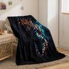 1PC Leopard Pattern Flannel Blanket, Soft, Skin-Friendly, Warm, Machine Washable, Suitable for Sofa, Bed, Office, Camping,Travel