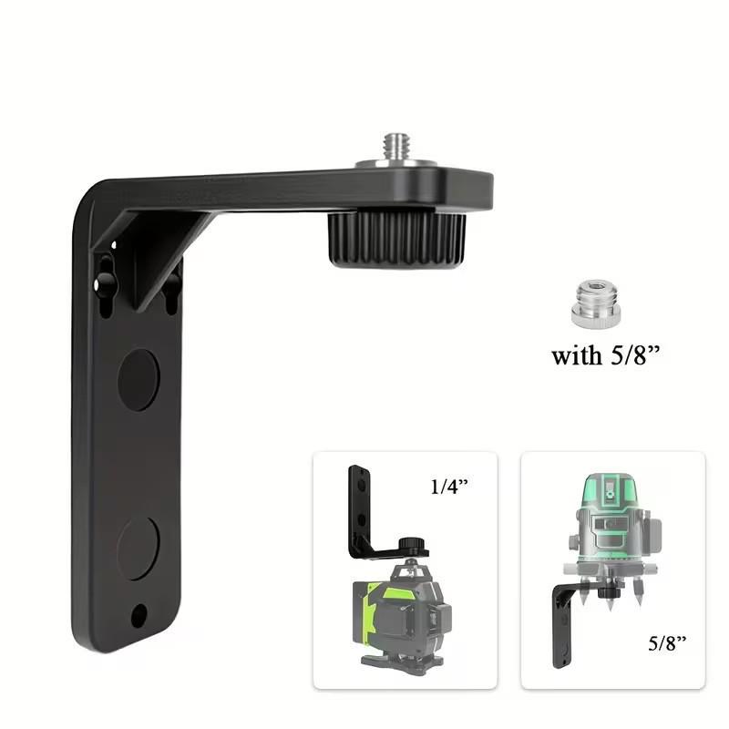 Magnetic L-shaped Wall Mount Laser Level with 5/8'' and 1/4'' Interfaces
