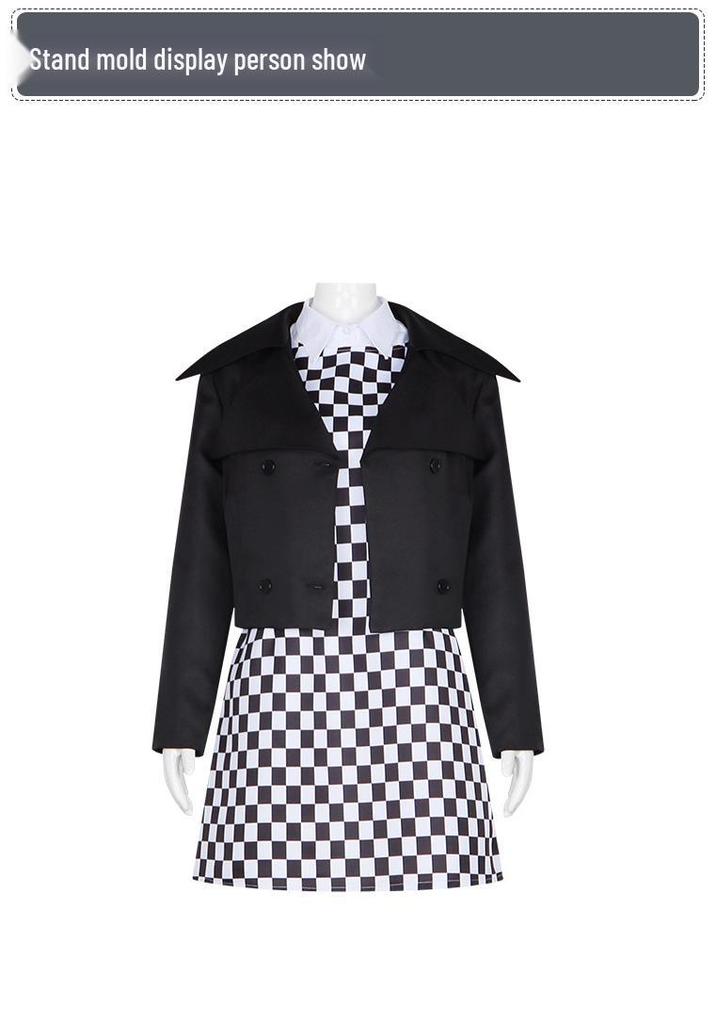 Wednesday Addams Cosplay School Uniform Halloween Costume for Women