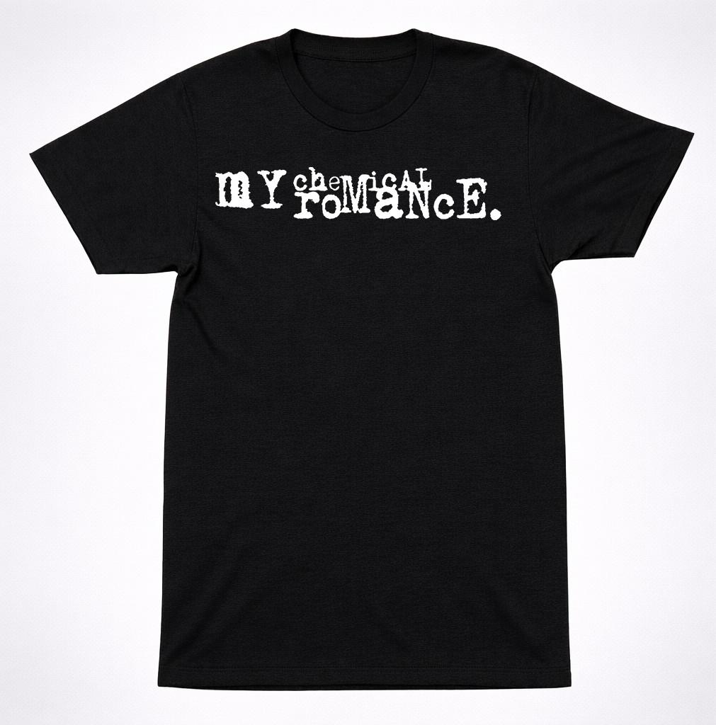 My Chemical Romance Distressed Ink Stamp Logo T-Shirt Emo Rock Band Classic Tee S разноцветный