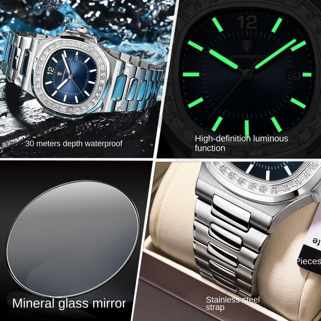 Classic Business Brand Luxury Men's Watch New Ultra-thin Fashion Quartz Watch Rose Gold Clock Mlae