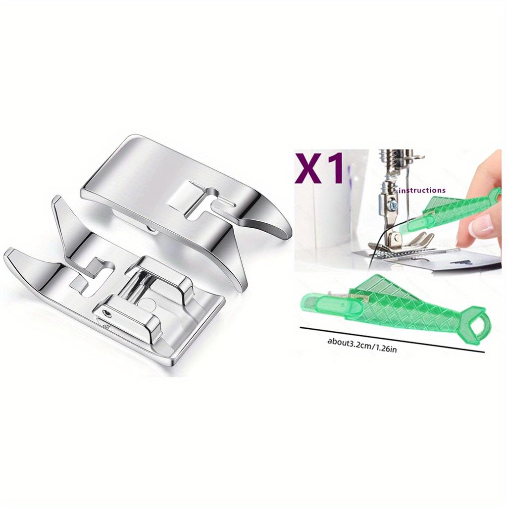 1/3/5Pcs Universal Sewing Presser Foot, Straight Stitch & Zig Zag Foot with Needle Threader for Low Shank Domestic Machines