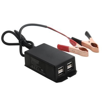 Motorcycle Battery Clip Mobile Phone Charger 4-in-1 Usb Fast Charging Adapter For Speakers Led