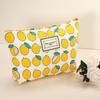 VOCOSTE Canvas Cosmetic Large Capacity Makeup Pouch for Coin and Yellow Pouch, Women, Purse, Foundation, Lipstick, Brushes,