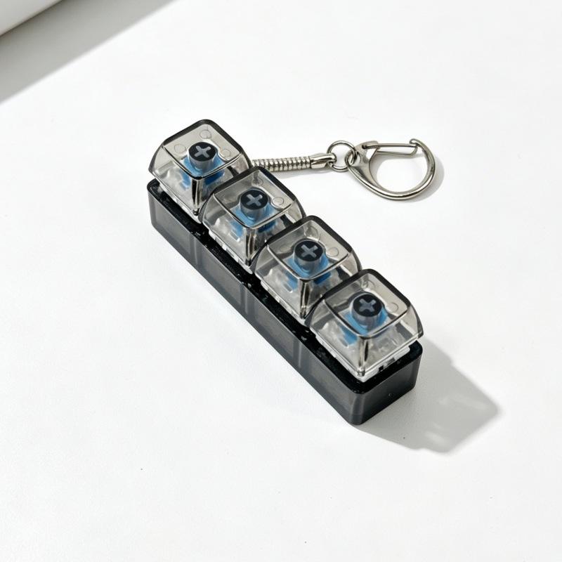 PC3 High Transparency Keycap Keychain: Mechanical Keyboard Decompression Toy
