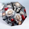Rêves de Papillons Dans les Fleurs 8-Bâtons pour Voyage, camping, Parapluie Léger Portable Décontracté, Essentiel pour chaque famille Vacances Cadeau d'Anniversaire