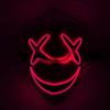 LED Glowing Black Bullet Smile Ghost Clown Full Face Halloween Mask