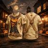 Halloween Pumpkin Sheriff Graphic T-Shirt for Western Theme, Short Sleeve