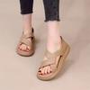 Roman sandals women's bag heel 2025 summer new fashion versatile flat comfortable pregnant women one pedal soft leather beach shoes