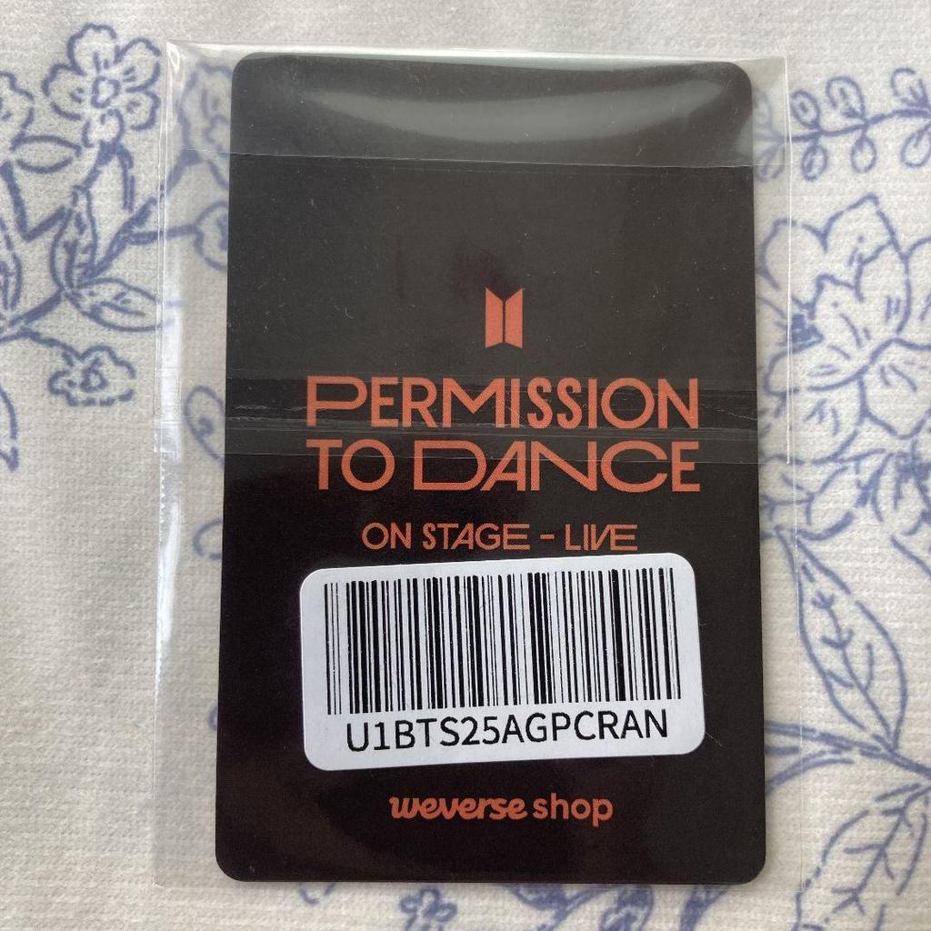 [USED] BTS PERMISSION TO DANCE Taehyung live trading card