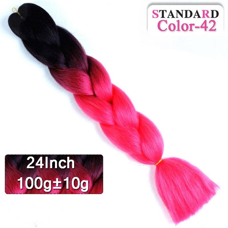 LUPU 60CM Synthetic Hair Extension Big Braid Braid Long Gradient Pink pPurple Blonde Party Wig Hair Extension Braid