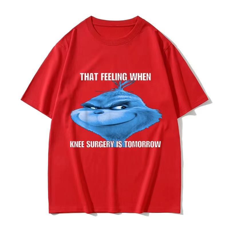 

Pregnant WOMEN Outfit - The Funny Expression Pack Showing The Feeling After Undergoing Knee Surgery Tomorrow. Cotton T-shirt. S