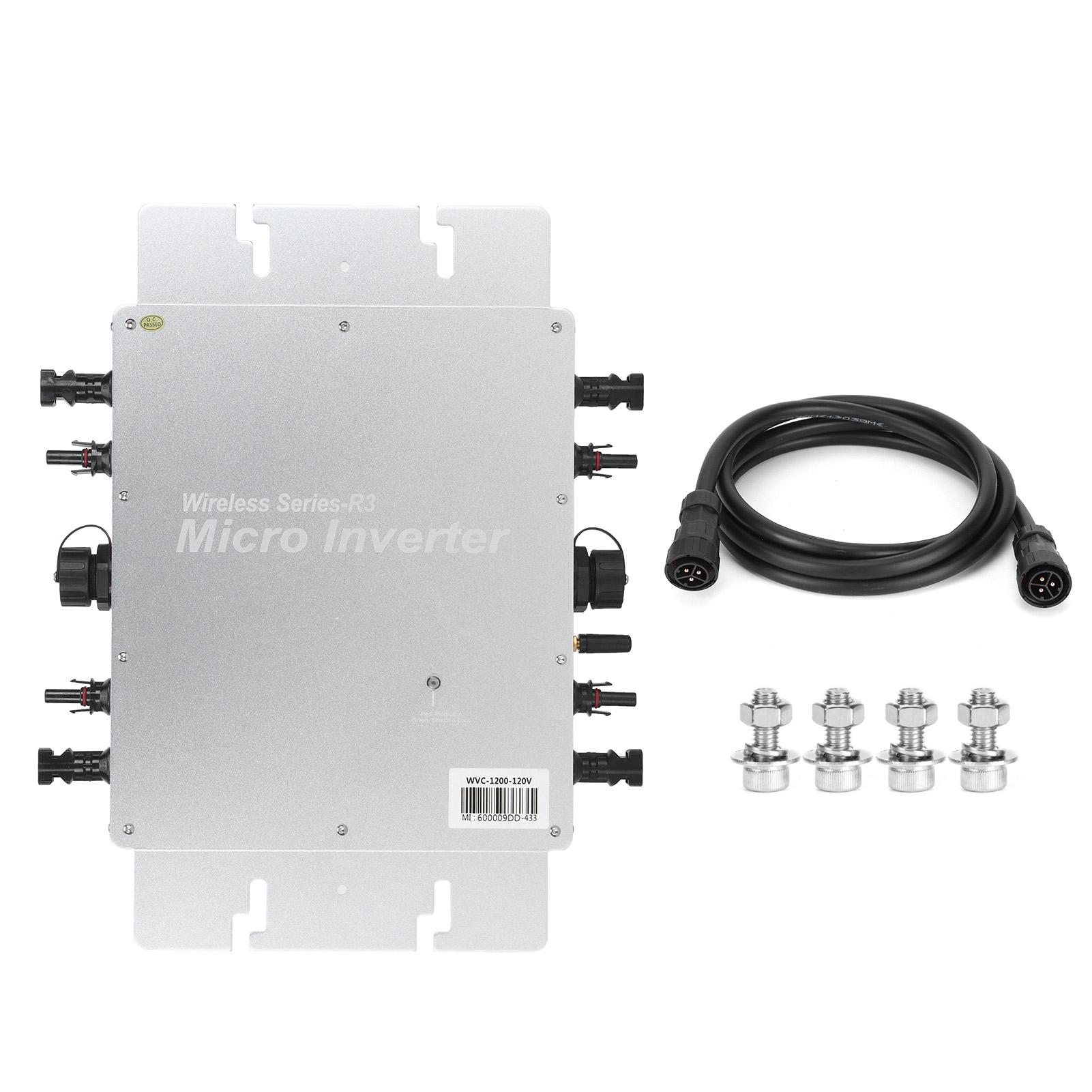 

WVC-1200 Микро-инверторная синусоидальная солнечная фотоэлектрическая система генерации электроэнергии Водонепроницаемая 230 В