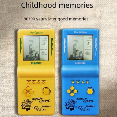 Retro Tetris Handheld Game Console with Large Screen for Kids - Retro 80s/90s Classic Electronic Toy
