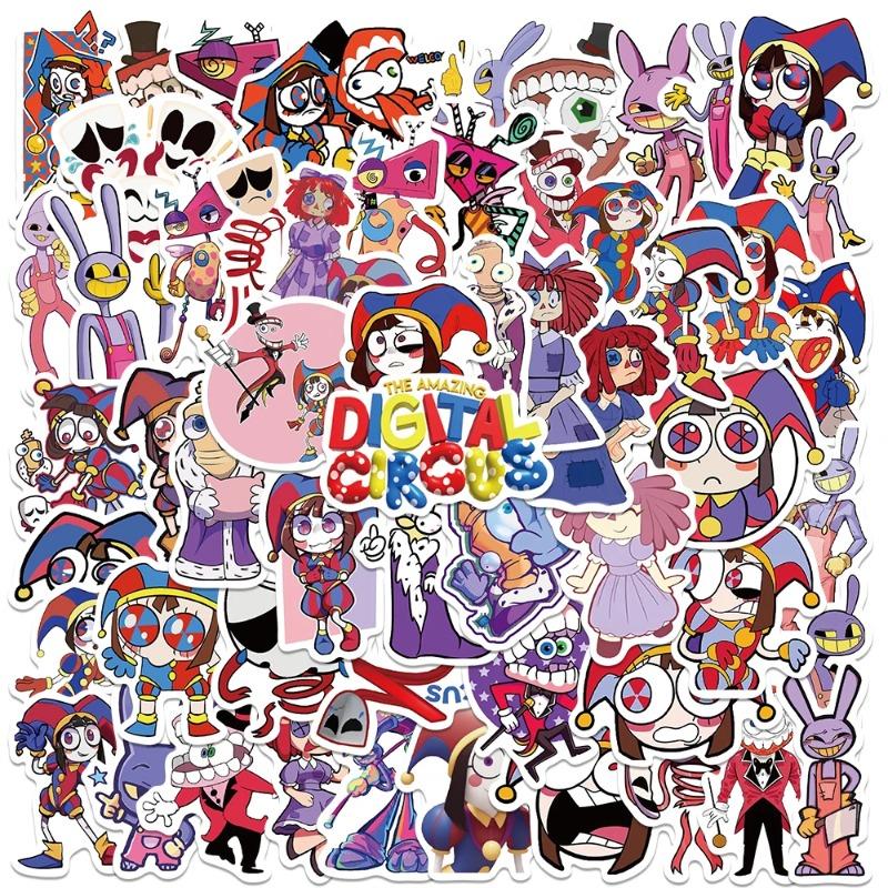50pcs The Amazing Digital Circus Cartoon Stickers Funny Graffiti Decals For Kids Laptop Luggage Skateboard Scrapbook Stickers