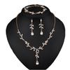 High-End Crystal Jewelry Set: Necklace, Earrings, and Bracelet for Women - Versatile and Elegant for Evening Wear