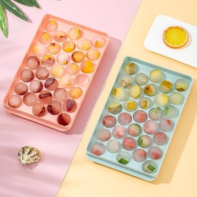 Creative Homemade Ice Cube Trays and Ice Box Molds for Round Ice Hockey Balls with LIDS