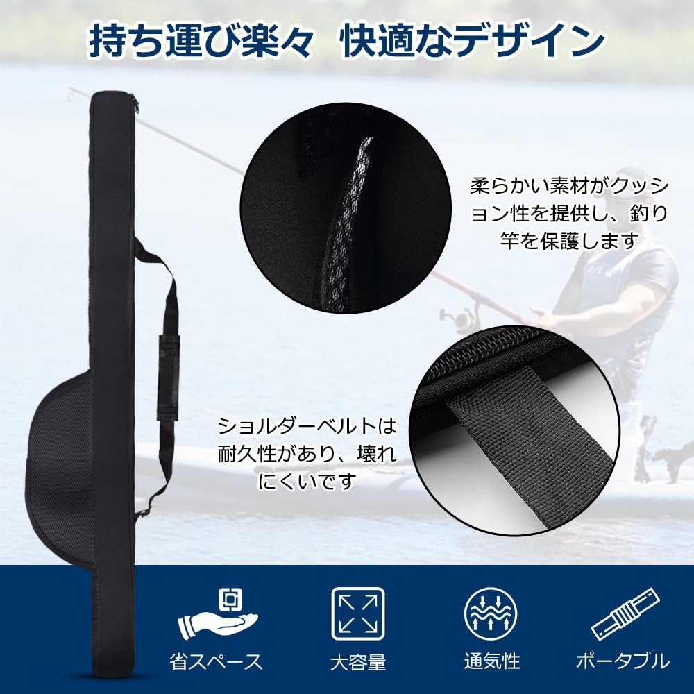 Fishing Rod Bag 118cm/128cm Folding Rod Case Portable Fishing Rod