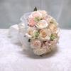 Realistic Multicolor Rose Bouquet Romantics Bridesmaids Flower Arrangement for Wedding Ceremony