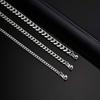 Men's Cuban Chain Bracelets with Circular Pressing Button,Waterproof Stainless Steel Chain Links Wrisbtand,Casual Jewelry Gifts