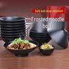 Durable Japanese Style Black Melamine Noodle Bowls