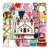 50-Pack Korean Wedding Cartoon Graffiti Stickers - Waterproof for Journals, DIY, Skateboards, and Luggage.