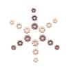 200Pcs 4/5/6mm Alloy Plum Blossom Spacing Slices Accessories For Jewelry Making DIY Charm Decoration