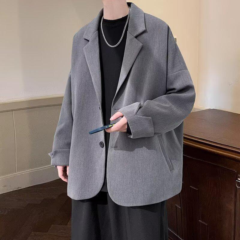 

Чоловічий піджак вільного крою - Весна/Осінь 2025, Повсякденний костюм високого класу 2XL (170-180 lbs) темно-сірий