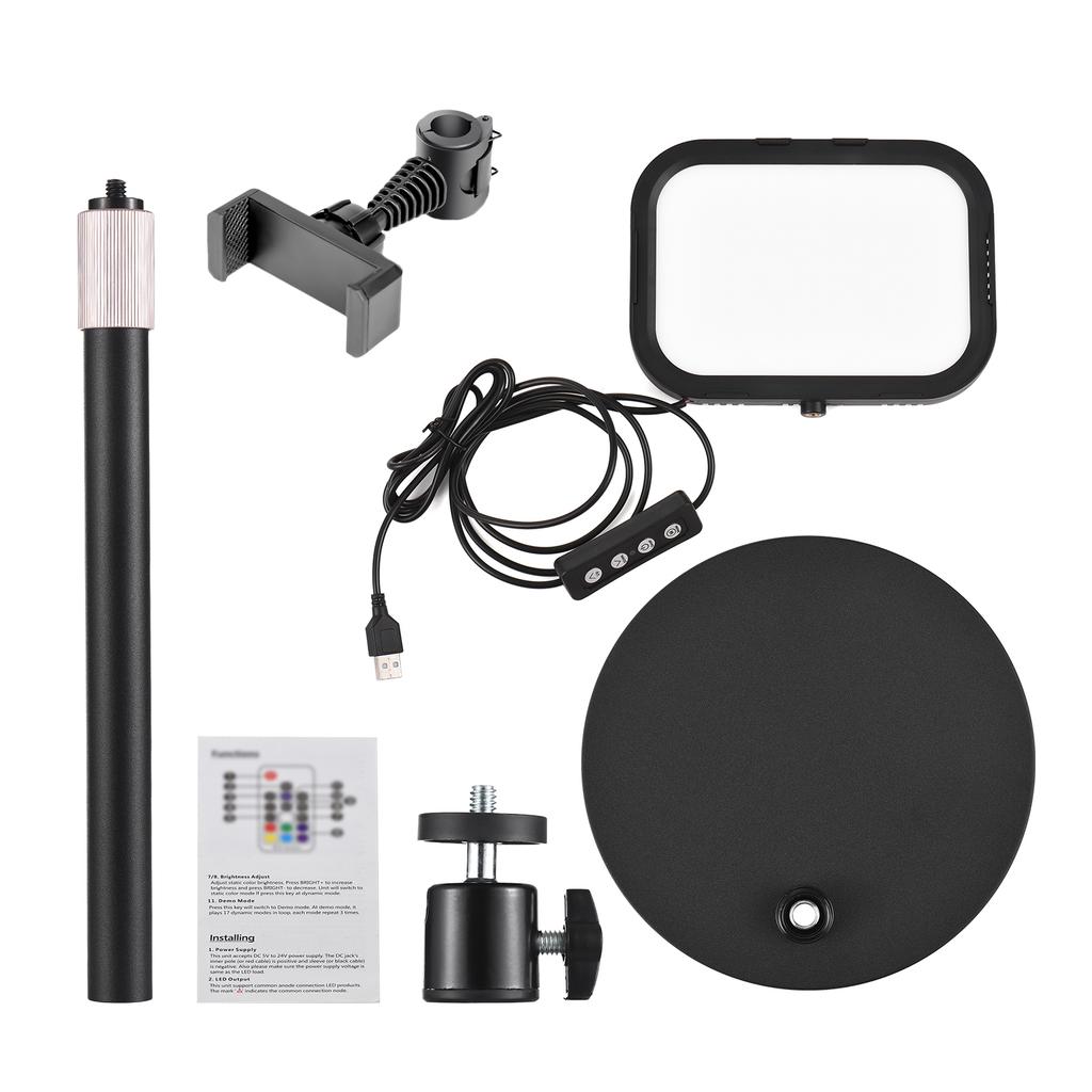 2 Packs Desktop LED Video Light Panel 12W Video Conference Light for Zoom Meeting 3000K 6500K Photography Fill Light