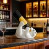 Creative Plastic Bear Bottle Rest For Displaying Wine In Kitchen Living Room Or Countertops Area Animal Home Decors