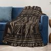 African Tribal Print Throw Blanket Bohemian Kilim Bedspread Decorative Sofa Cover Warm Fleece Blanket for Home Decor