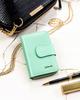 Women's Leather Wallet In Vertical Orientation with Snap Closure - Lorenti
