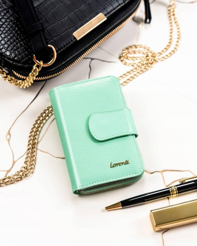 Women's Leather Wallet In Vertical Orientation with Snap Closure - Lorenti