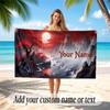 Space Cosmic Theme Soft Beach Towel Personalized Custom Name Text Towel Portable for Beach Pool Travel
