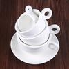 European White Porcelain Thickened Coffee Cup Home Espresso Milk Mug Ceramic Dessert Tea Cup Drinking Water Mug Home Decoration
