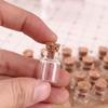 1/5/7/8/10/12/15/20ml Mini Clear Glass Bottles with Cork Stoppers Message Wishing Drifting Bottle Empty Spice Bottle Jars Gifts