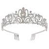 European and American Fashionable Bride Crown Headwear Hair Comb  Wedding Princess  Ball  Auto Show  Birthday Party Accessories  Crown