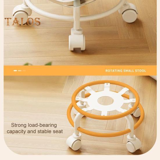 Low Rolling Stool with Backrest 360 Degrees Swivel Wheels Faux Leather Cushion Roller Seat Heavy Duty Rotating Mini Chair Seating Stool