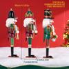 3pcs 30cm Christmas Decorations Nutcracker Soldier, Wooden Nutcracker Figures,Christmas Tree Party Decoration For Home/Hotel