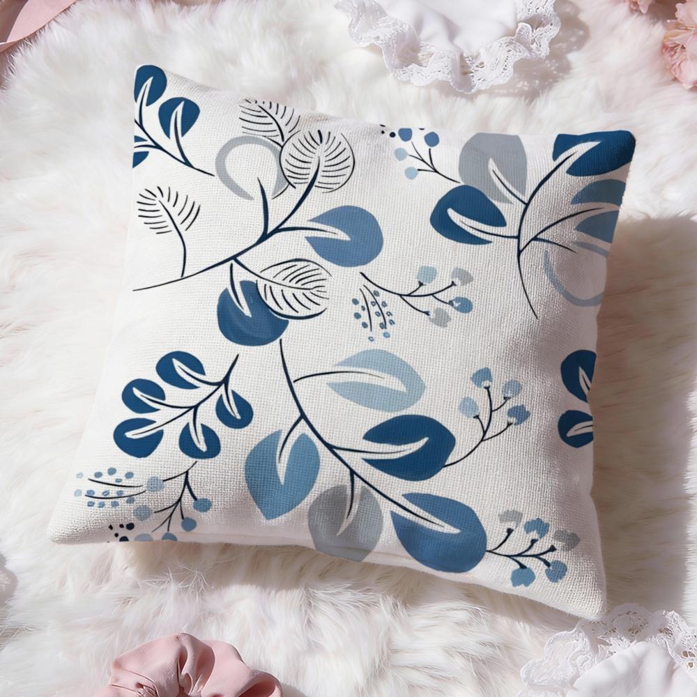 Floral Texture Cushion Cover Premium Comfort Reversible Pillow Cove Two In One Design for Any Room  Car Interior