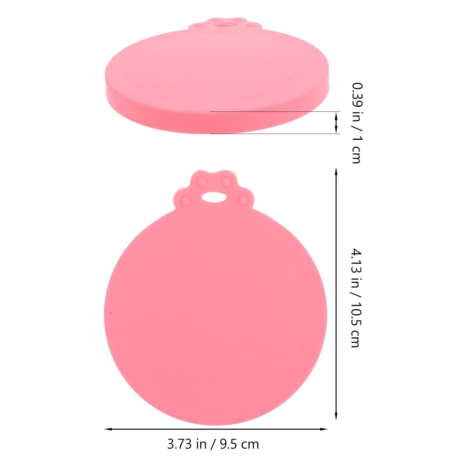 

3Pcs Silicone Food Storage Lids Reusable Can Covers Airtight Seal for Soda Cans Pet Food Canned Freshness Silicone Stretch Lids розовый