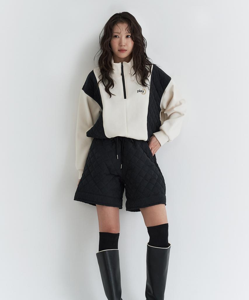 Peulleio Padded Quarter Pants _ Black