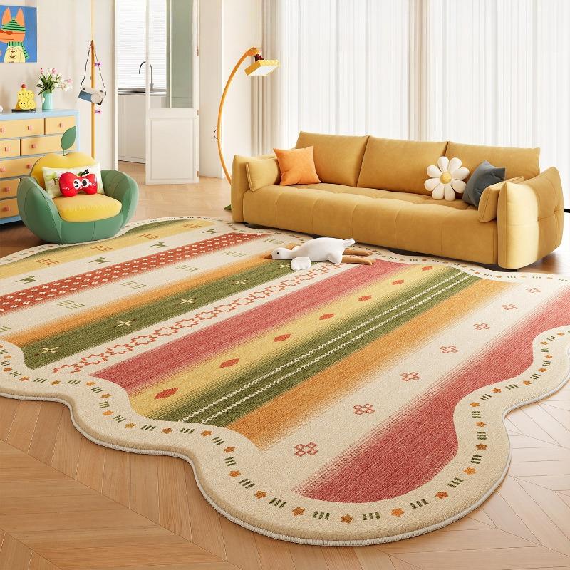 Dopamine Color Carpets for Living Room Large Area Bedroom Decor Irregular Carpet Fluffy Soft Floor Mat Thick Plush Cloakroom Rug