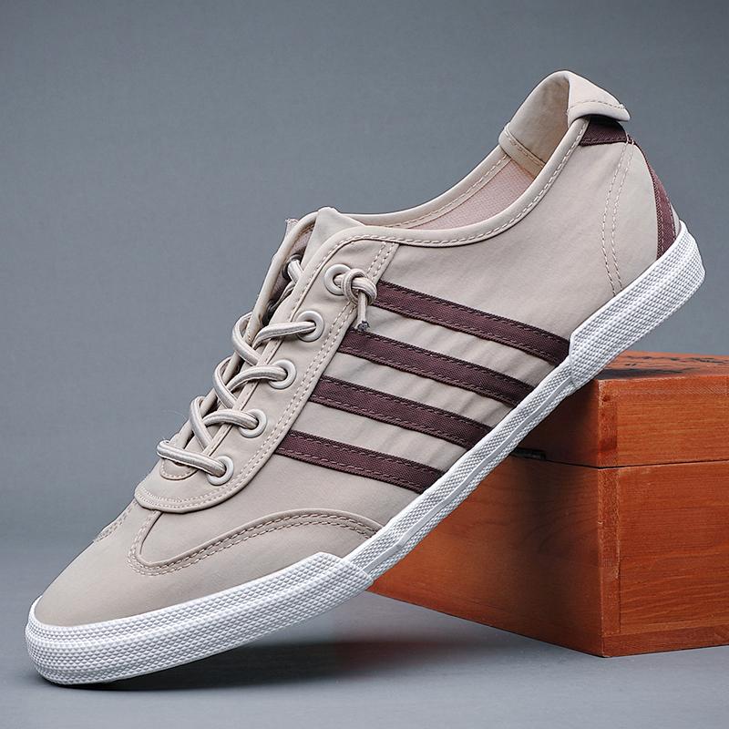 

Модная мужская повседневная обувь парусиновая роскошная 2024 мужские лоферы дышащие на шнуровке плоская мужская вулканизированная обувь черная обувь для вождения SS21029 38 хаки