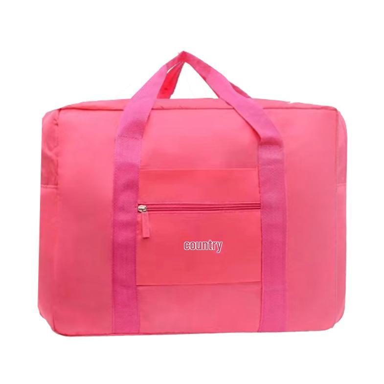 

Unisex Korean Style Folding Travel Bag - Suitcase Organizer & Clothes Storage 42*16*34cm рожевий червоний колір