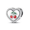 copper Strawberry Cherry Apple Avocado Fruit Charm Bead Charms Pendants Compatible With Do It Yourself Authentic BraceletS Birthday Jewellery